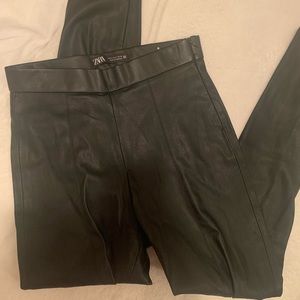 Zara leather leggings
